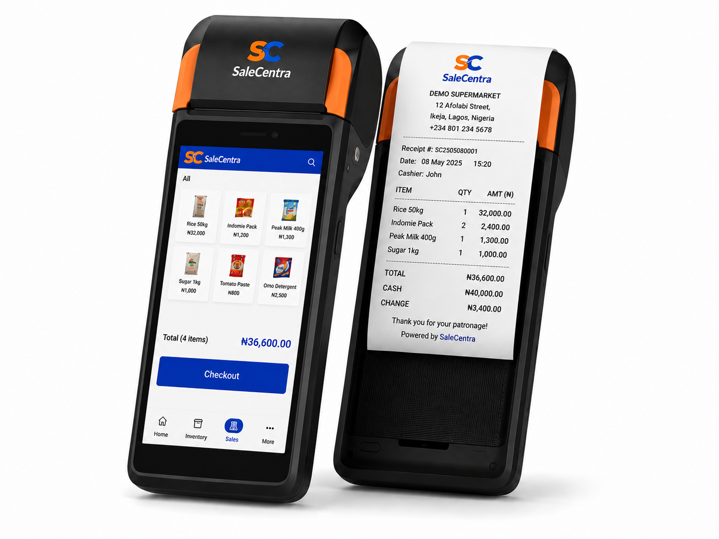 Handheld mobile POS device